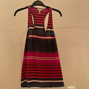 Joie, silk, colourful, striped, racer back tank. Sz S
